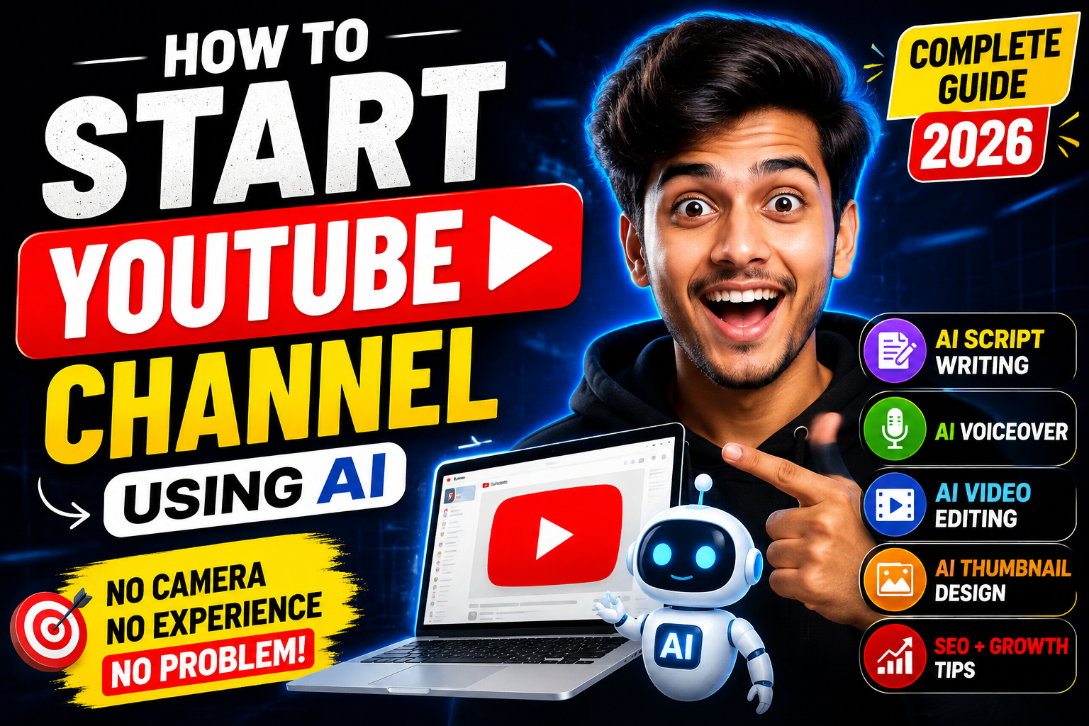 How to Start faceless YouTube Channel Using AI ( 2026 Guide)