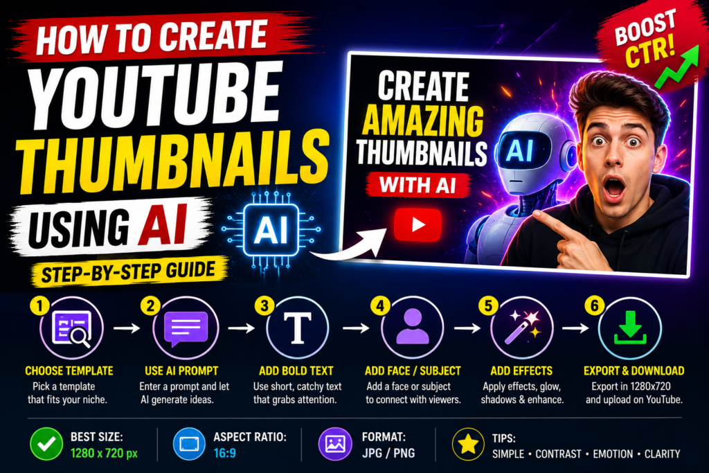How to Create YouTube Thumbnail using AI in 2026